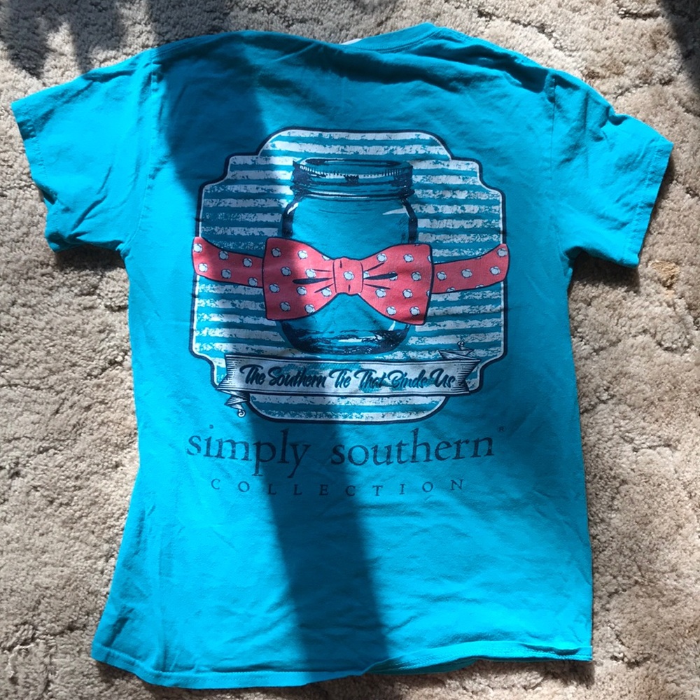 teal simply southern tee